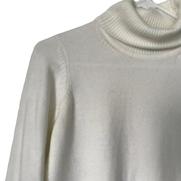 French Connection classic white turtleneck soft minimalistic winter sweater - Picture 2 of 5